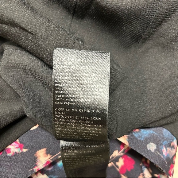 LK Bennett Polena Floral Dress Women's Size 4 Black Sheath Lined Career Workwear - Picture 5 of 5